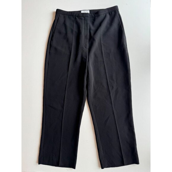 Aritzia BABATON Black Crepe High Rise Tapered Leg Ankle Trousers Pants, Size 8 - Picture 2 of 12